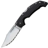 Cold Steel Knives Voyager, 4 in., Black Griv-Ex Handle, Stonewash Serrated