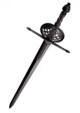 Cold Steel Knives MAA Shell Hilt Dagger,Black Carbon Handle & Blade w/Scabbard