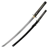 Cold Steel Knives Gold Lion Katana, Ray Skin Handle, Damascus Blade w/Scabbard