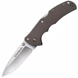 Cold Steel Code 4 Folder 3.5 in Spear Pt Plain Gray Aluminum 58PS