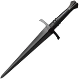 Cold Steel Knives Italian Dagger, Black Handle w/Leather Scabbard
