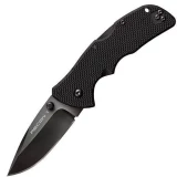Cold Steel Knives Mini Recon 1,Black G10 Handle,Black Spear Point Plain w/Clip