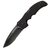 Cold Steel Knives Recon 1, Black G10 Handle Pocket Knife with Black Spear Point ComboEdge w/Clip