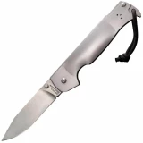 Cold Steel Knives Pocket Bushman Knife with Stainless Handle, Plain