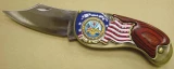 Armed Forces Colorized Quarter Pocket Knife - Army