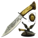Collectible Knife 5" Blade w/Eagle Resin Stand