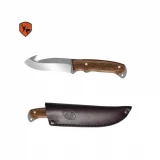 Condor Tool and Knife Jackal Skinner, Walnut Handle, Guthook, Leather Sheath
