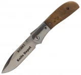 Engraved Columbia River (CRKT) M4-02W Carson Burl Wood Pocket Knife
