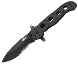 CRKT M21-14SFG Special Forces, 3.9" Veff Serrated Spring Assisted Opening Knife, Black G10 Handle