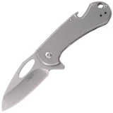 CRKT Bev-Edge, 2.54" Blade, Gray Stainless Steel Handle - 4630