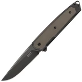 CRKT Cinco, 2.89" D2 Stonewashed Blade, Steel/G10 Handle - 7091