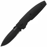 CRKT Aux Folder, 3.2" Black Serrated Blade, GRN Handle - 1221K