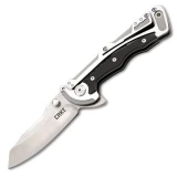 Columbia River (CRKT) Graphite, Stainless w/Black G10 Overlay Handle, Plain