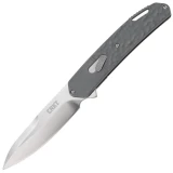 CRKT Bona Fide, 3.59" D2 Blade, Field Strip Sen II, Silver Aluminum Handle - K540GXP