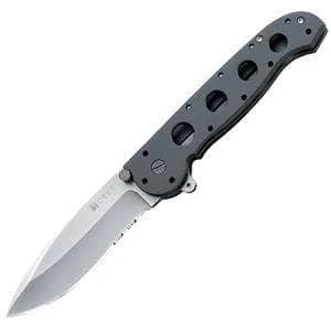 Columbia River M21, Grey Anodized Aluminum Handle, 3.94 in. Blade,ComboEdge
