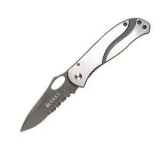 Columbia River Pazoda Knife with Stainless Steel Handle, ComboEdge