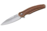 Columbia River Onion Ripple 2 - Single Blade Knife with Bronze Handle