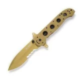 Columbia River M21 Special Forces Pocket Knife w/Desert Tan G10 Handle, ComboEdge