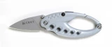 Columbia River Lumabiner Knife with Ice White Aluminum Handle and LED