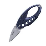 Columbia River Lumabiner Knife with Electric Blue Aluminum Handle and