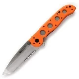 Columbia River ER Knife with Orange Zytel Handle and Tanto, ComboEdge