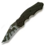 Columbia River Crawford Triumph Knife with Tiger Stripped Handle, Plai