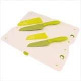 Santoku Set with Cutting Board (Green)