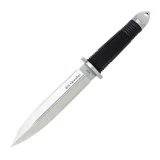 United Cutlery Honshu Fighter I Fixed Blade Knife with Black Rubber Over-Mold Handle, Plain