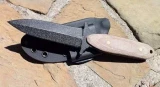 ShadowTech Knives 9 in. Dagger, Black Blade, Plain, Natural Micarta