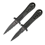 United Cutlery Special Agent Twin Black Daggers w/Nylon Belt Sheath
