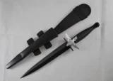 Sheffield Knives All Black Commando Dagger w/ Paras Badge