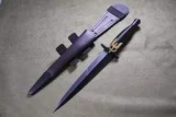Sheffield Knives All Black Commando Dagger w/ SAS Badge