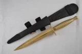 Sheffield Knives Commando Dagger w/ Gilded Blade & Handle