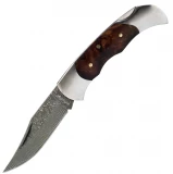 Magnum by Boker Lady Knife with Burl Wood Handle & Damascus Blade