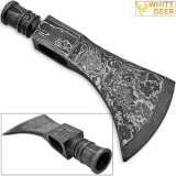 WHITE DEER Thumper Damascus Hammer Axe Head Blank Battle Hatchet Tomahawk