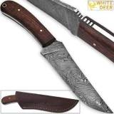 White Deer winkler Executive Damascus Steel Knife Full Tang Walnut Handle