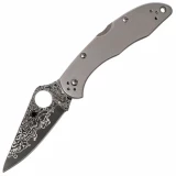 Spyderco Delica 4, 2.9" Damascus VG10 Blade, Titanium Handle - C11TIPD