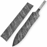 White Deer Damascus Steel BLOSSOM Pattern Billet Forge Welded 10in x 2in x 5.5mm Raw