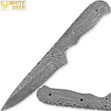 White Deer Lucid Damascus Blank Skinner Knife 55-60 HRC Hardness Folded Steel