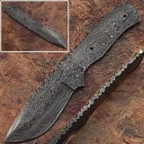 Blank Blade DamascusEye Bird Pattren Full Tang Skiner Knife 1