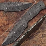 Blank Blade DamascusEye Bird Pattren Full Tang Skiner Knife 2