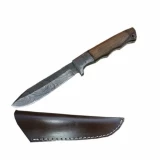Custom Handmade Damascus Steel Hunting Knife With Walnut Wood