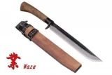 Kanetsune Waza KB114 Fixed Blade Knife with Oak Handle and Wooden Shea
