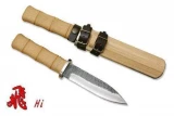 Kanetsune Hi KB135 Fixed Blade Knife with Bamboo Sheath