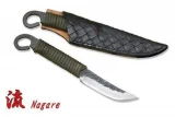 Kanetsune Nagare KB245 Fixed Blade Knife with Black Cowhide Sheath