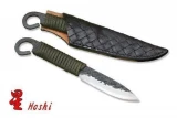 Kanetsune Hoshi KB246 Fixed Blade Knife with Black Cowhide Sheath