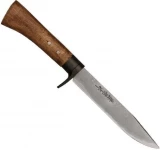 Kanetsune Enchou Fixed Blade Knife w/ Oak Handle & Damascus Blade