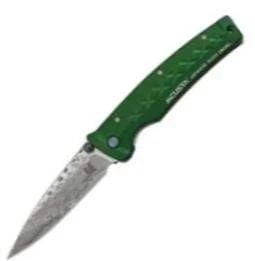 Mcusta Green Tsuchi Single Blade Folding Knife w/ VG-10 Damascus Blade