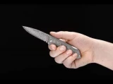Boker 01BO511DAM Dominator Damascus Single Blade Folding Knife