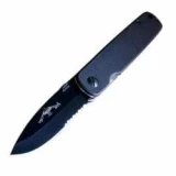 Emerson Knives Gentleman Folder A-100 Black Single Blade Combo Edge Po